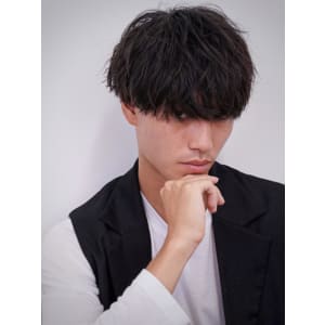 波巻パーマ×シースルーマッシュ