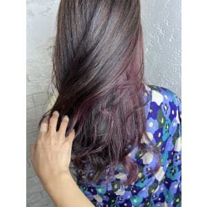 インナーカラーピンクラベンダー￥15400