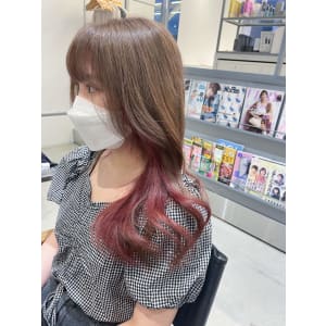 インナーピンク#髪質改善カラー