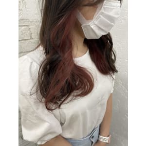 インナーカラー/ピンクカラー/20代/￥14630