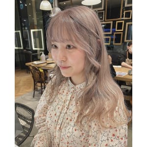 white beige/ロング/SARA@NANA