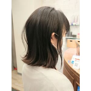 20代30代40代ダークラベンダー透明感外ハネ乾かすだけ
