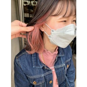 ハイライト　インナーカラー　イヤリングカラー