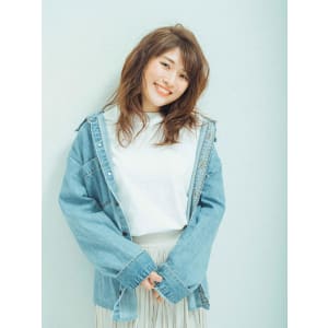 ミディアム×ウェーブ