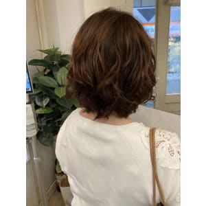 大人可愛い愛されゆるふわミディヘア30代40代梅ヶ丘美容室