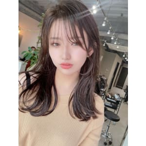 シースルーバング☆長め前髪☆韓国イルミナカラー
