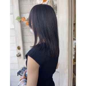 美髪ツヤ感アップナチュラルストレートロング30代梅ヶ丘美容室