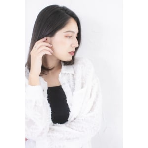 ニュアンスカールナチュラルミディオルチャンヘアスタイル