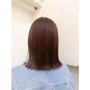 切りっぱなしボブ チェリーレッド【横浜】W