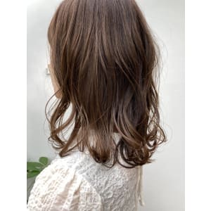 美髪/大人かわいい/こなれミディ/サンドベージュ