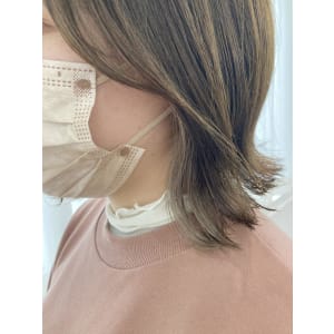 美髪/大人かわいい/こなれミディ/サンドベージュ