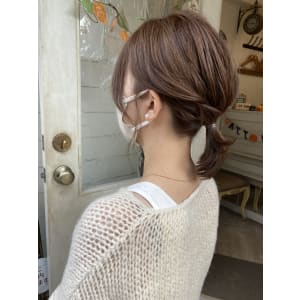 お呼ばれ大人可愛いヘアアレンジローポニー30代梅ヶ丘美容室