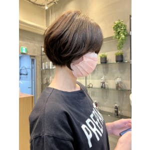 似合わせショートボブ　ショート　前髪　髪質改善　