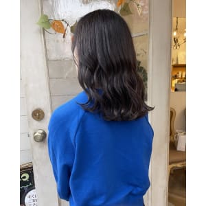 秋冬ニュアンスカラーグレージュハイトーンセミディ梅ヶ丘美容室