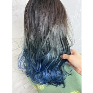 ブルーグラデーションイルミナカラー￥15400