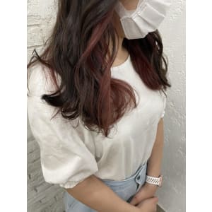 インナーカラー/ピンクカラー/20代/￥14630