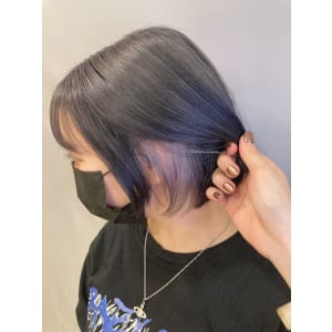 20代30代40代大人インナーカラー切りっぱなし大人ボブ