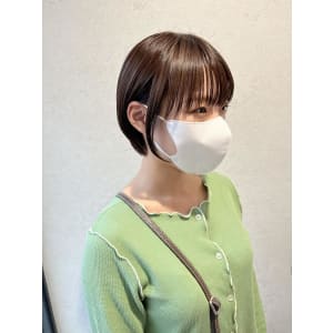 miu＆岩本康太　丸みショートボブ