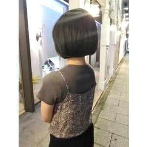 丸みワンレングスボブ