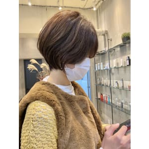 大人美人丸みショート　髪質改善　カット　似合わせ　前髪