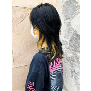 【151e_戸塚】*インナーカラー+イエロー×ブラック*