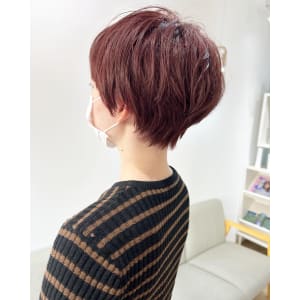 美骨格ショートピンクブラウン