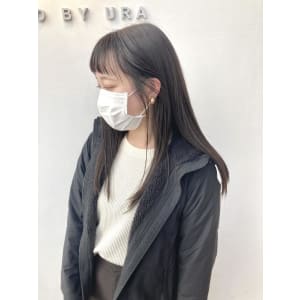 艶ストレート×ショートバング×暗透けカラー - Blue【ブルー】掲載中
