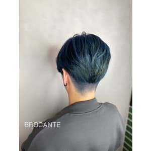 青髪 BLUE ブリーチオンカラー ケアブリーチ メンズ
