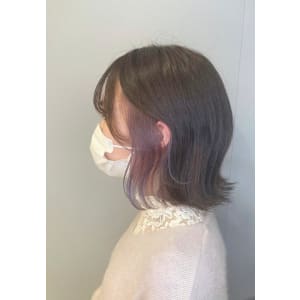 20代30代40代小顔切りっぱなし大人ボブイヤリングカラー