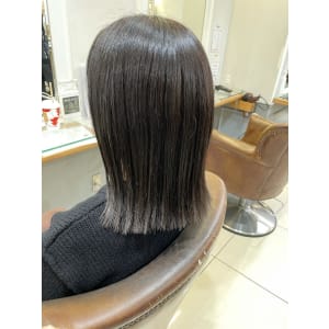 切りっぱなしボブ グレージュ【横浜】w
