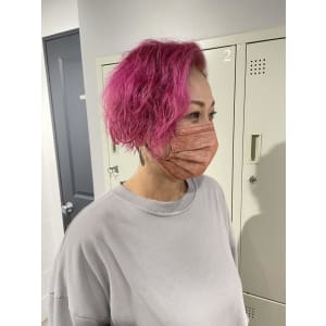 2ブロックハンサムショート_パッションピンク夏木マリ風