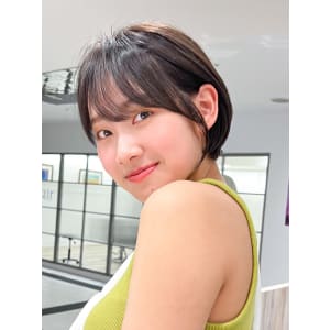 【長谷川】グレージュカラーショートボブ