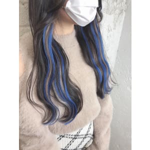 エクステ/インナーエクステ/ブルー/グレージュ