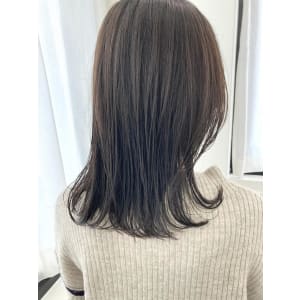 美髪/大人かわいい/こなれミディ/サンドベージュ