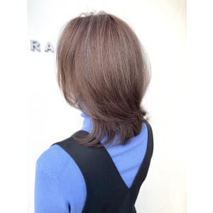 美髪/大人かわいい/こなれミディ/サンドベージュ