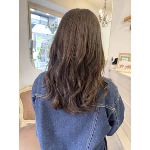 ゆるふわこなれ透明感カラーオリージュロング30代梅ヶ丘美容室