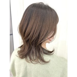 美髪/大人かわいい/こなれミディ/サンドベージュ