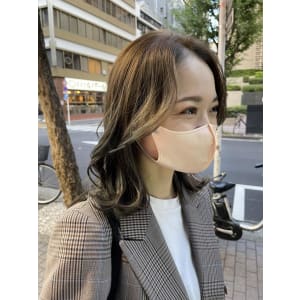 顔まわりレイヤー　エギョモリ　レイヤーカット