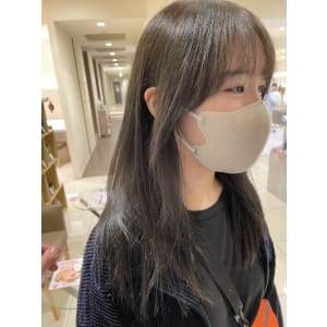 顔まわりレイヤー　オリーブベージュ