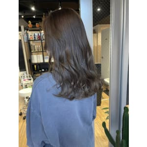 ホワイトグレージュ コンマヘア くすみブルー ダークアッシュ