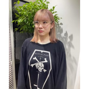 ホワイトグレージュ コンマヘア くすみブルー ダークアッシュ