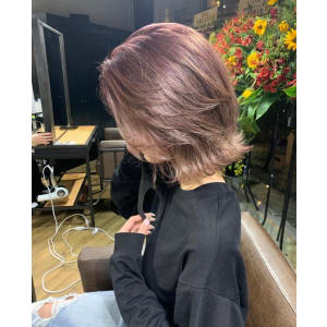 ホワイトグレージュ コンマヘア くすみブルー ダークアッシュ