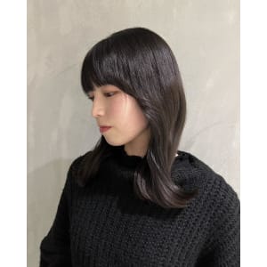 【YOKE】韓国ヘアミディアム暗髪20代30代