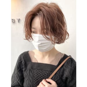 美髪/大人かわいい/こなれミディ/サンドベージュ