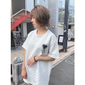 ホワイトグレージュ コンマヘア くすみブルー ダークアッシュ