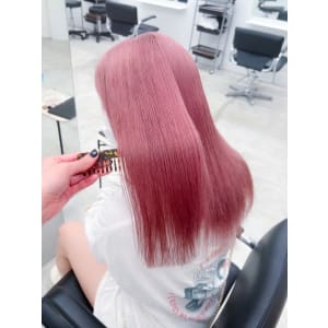pink hair/ケアブリーチ/イルミナカラー/髪質改善
