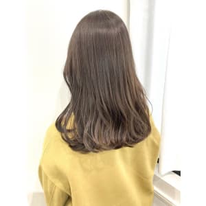 美髪/大人かわいい/こなれミディ/サンドベージュ