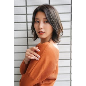 【長谷川】黒髪外はねボブ