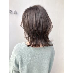 美髪/大人かわいい/こなれミディ/サンドベージュ