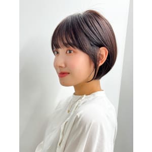【長谷川】モテ髪ショートボブココアベージュ